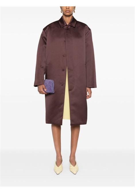 Brown maxi satin coat Philosophy Di Lorenzo Serafini - women PHILOSOPHY DI LORENZO SERAFINI | 060471350194